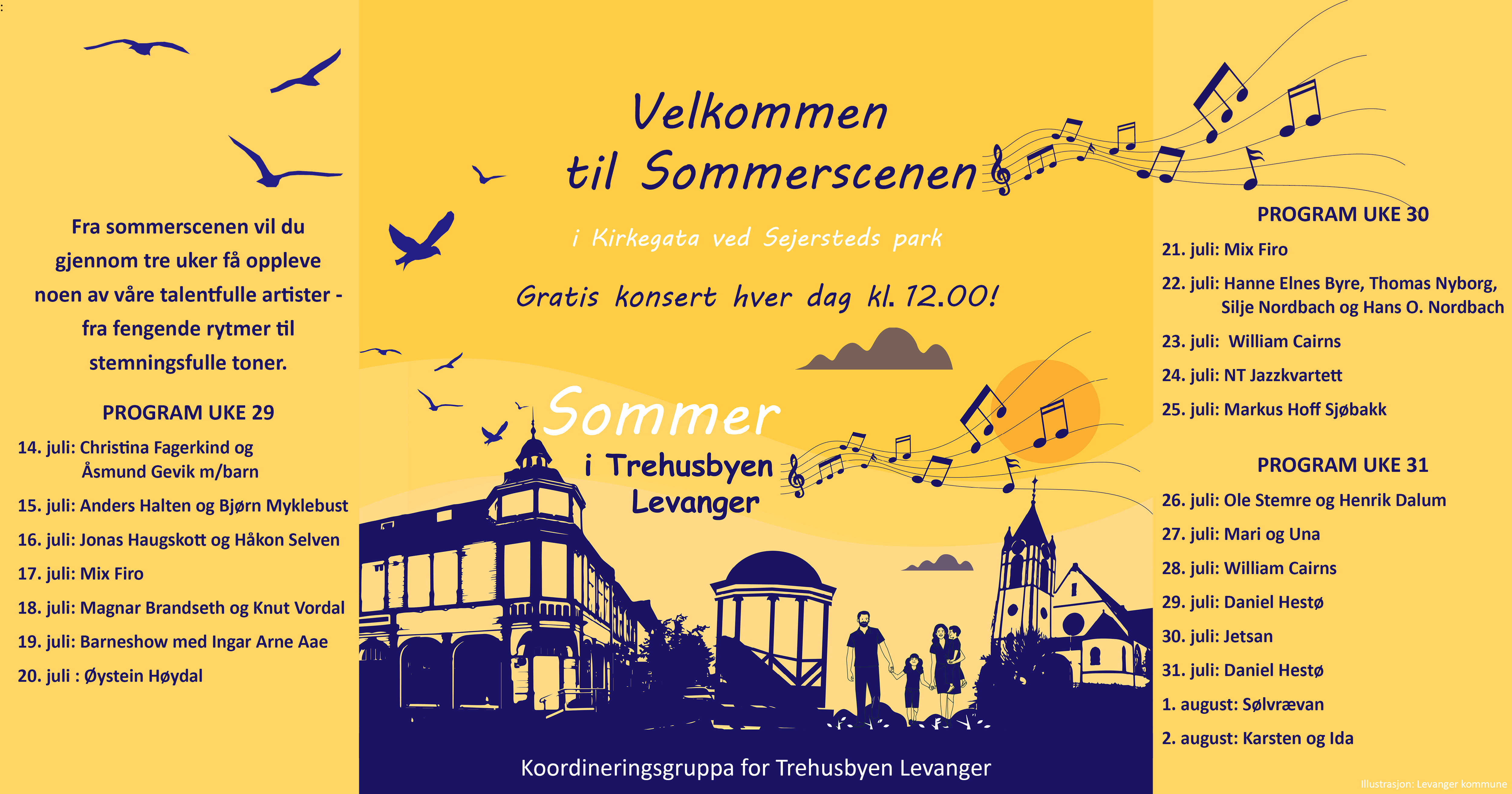 Sommer i Trehusbyen Levanger
